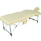 массажный стол складной алюминиевый jfal01a (pа3.20.12а) м/к (3-х секционный) бежевый с синей волной фото
