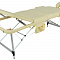 массажный стол складной алюминиевый jfal01a (pа3.20.12а) м/к (3-х секционный) бежевый с синей волной фото